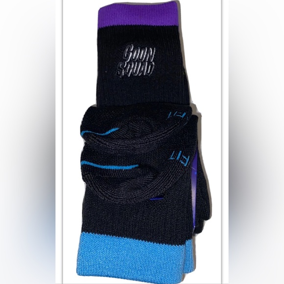 Nike Elite Space Jam Crew Socks 3 Pair Men 6-8 Women 6-10 Black Multi Logo Squad - Picture 8 of 12